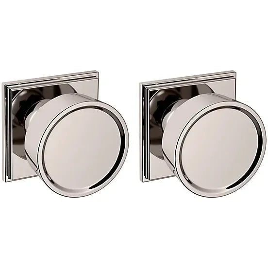 Baldwin Estate K009 Hollywood Hills Passage Knob with R050 Rosette in Lifetime Polished Nickel finish
