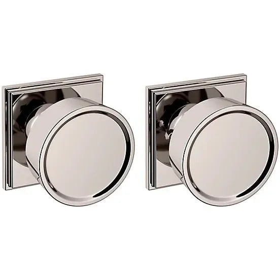 Baldwin Estate K009 Hollywood Hills Privacy Knob with R050 Rosette in Lifetime Polished Nickel finish