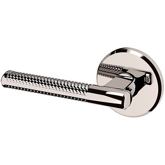 Baldwin Estate L015 Left Handed Half Dummy Lever with R016 Rosette in Lifetime Polished Nickel finish