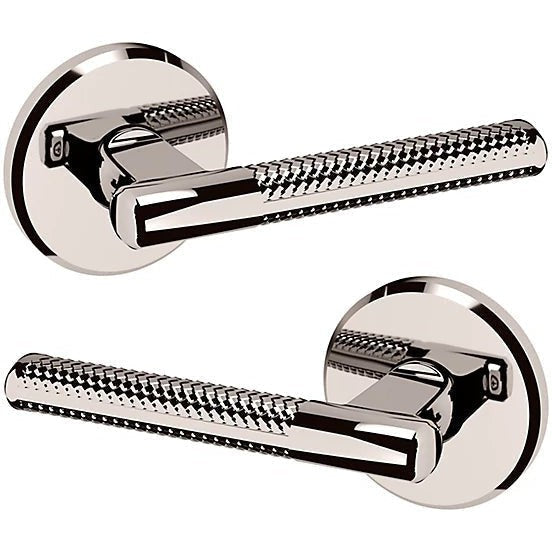Baldwin Estate L015 Full Dummy Lever with R016 Rosette in Lifetime Polished Nickel finish