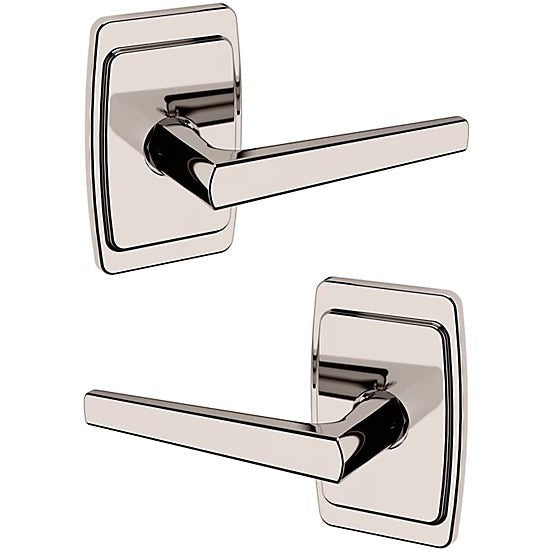Baldwin Estate L024 Full Dummy Lever with R046 Rosette in Lifetime Polished Nickel finish