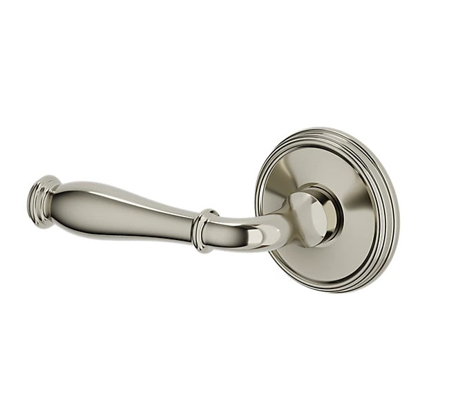 The Baldwin Estate L034 Nashville Lever with 5078 Rosette in Lifetime Polished Nickel finish.
