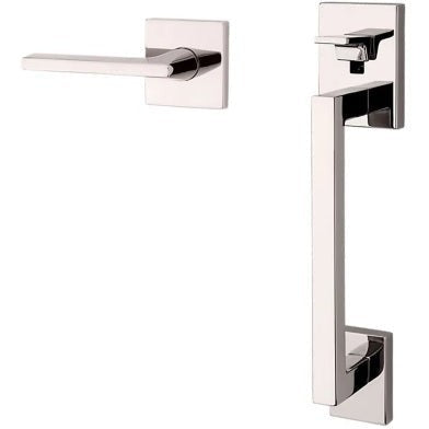 Baldwin Estate Minneapolis Lower Half Handleset with Interior 5162 Lever in Lifetime Polished Nickel finish