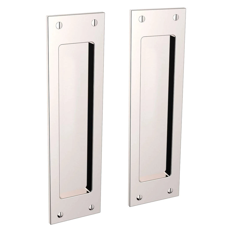 Baldwin Estate Santa Monica Dummy Large Pocket Door Set in Lifetime Polished Nickel finish