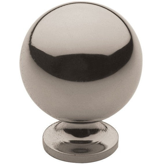 Baldwin Estate Spherical Knob 1" in Lifetime Polished Nickel finish