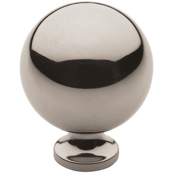 Baldwin Estate Spherical Knob 1.25" in Lifetime Polished Nickel finish