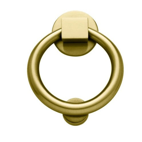 The Baldwin Estate 0195 Ring Door Knocker in Lifetime Satin Brass finish