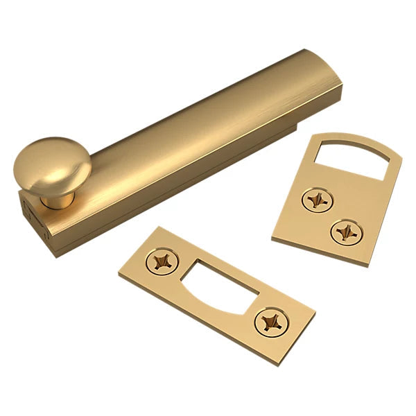 Baldwin Estate 0321 3" Surface Bolt in Lifetime Satin Brass finish