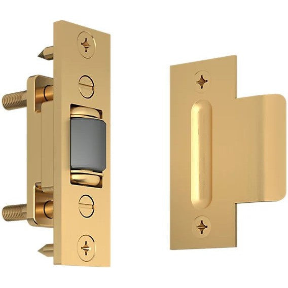 Baldwin Estate 0432 Roller Latch with T Strike in Lifetime Satin Brass finish