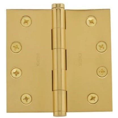 Baldwin Estate 1040 4" Square Corner Hinge in Lifetime Satin Brass finish