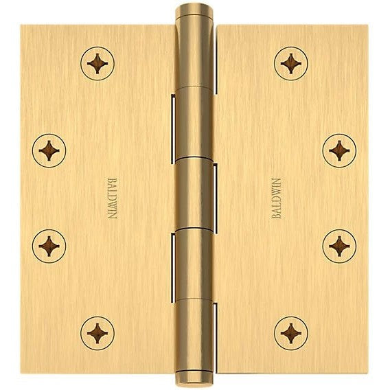 Baldwin Estate 1045 4.5" Square Corner Hinge in Lifetime Satin Brass finish