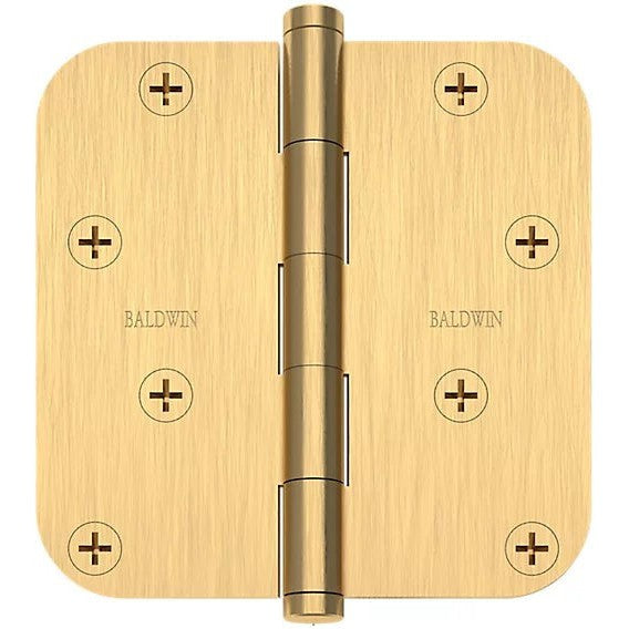 Baldwin Estate 1140 5/8" Radius Corner Hinge in Lifetime Satin Brass finish