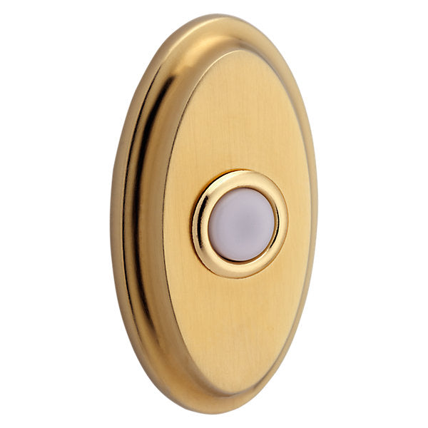 Baldwin Estate 4861 Oval Bell Button in Lifetime Satin Brass finish