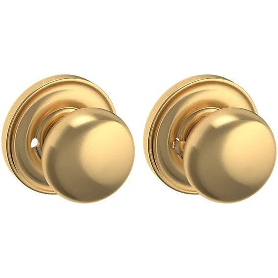 Baldwin Estate 5000 Privacy Knob with 5048 Rosette in Lifetime Satin Brass finish