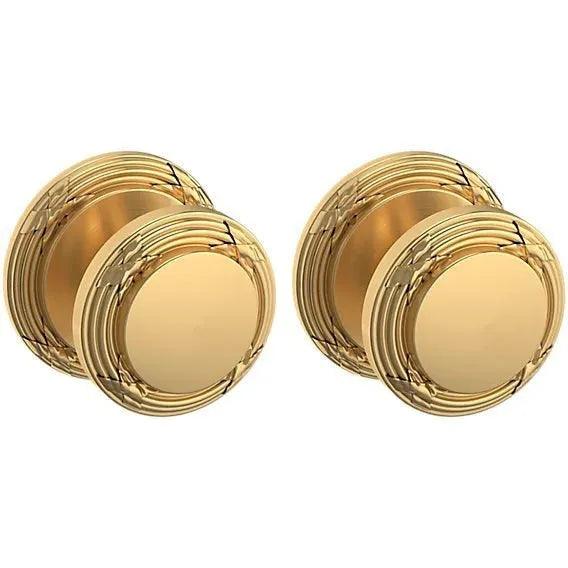 Baldwin Estate 5013 Full Dummy Knob with 5021 Rosette in Lifetime Satin Brass finish