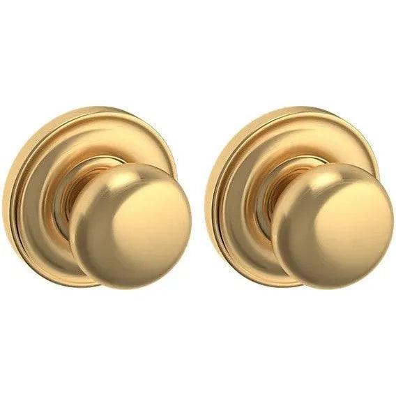 Baldwin Estate 5030 Full Dummy Knob with 5048 Rosette in Lifetime Satin Brass finish