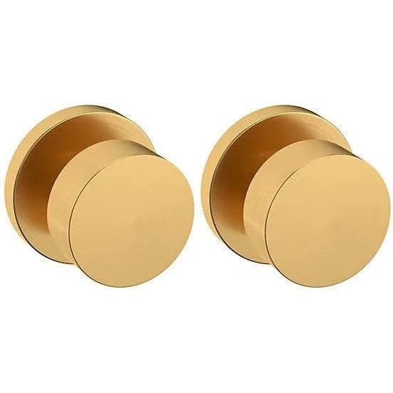 Baldwin Estate 5055 Full Dummy Knob with 5046 Rosette in Lifetime Satin Brass finish