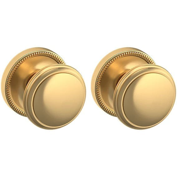 Baldwin Estate 5069 Full Dummy Knob with 5076 Rosette in Lifetime Satin Brass finish