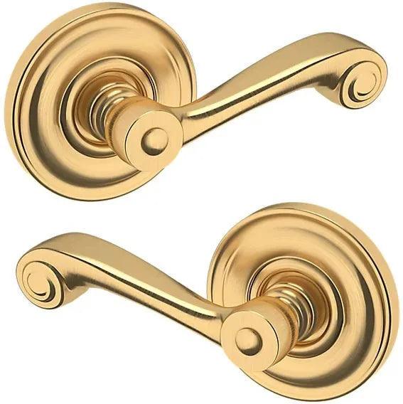 Baldwin Estate 5103 Full Dummy Lever with 5048 Rosette in Lifetime Satin Brass finish