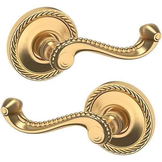 Baldwin Estate 5104 Passage Lever with 5004 Rosette in Lifetime Satin Brass finish