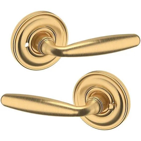 Baldwin Estate 5106 Privacy Lever with 5048 Rosette in Lifetime Satin Brass finish