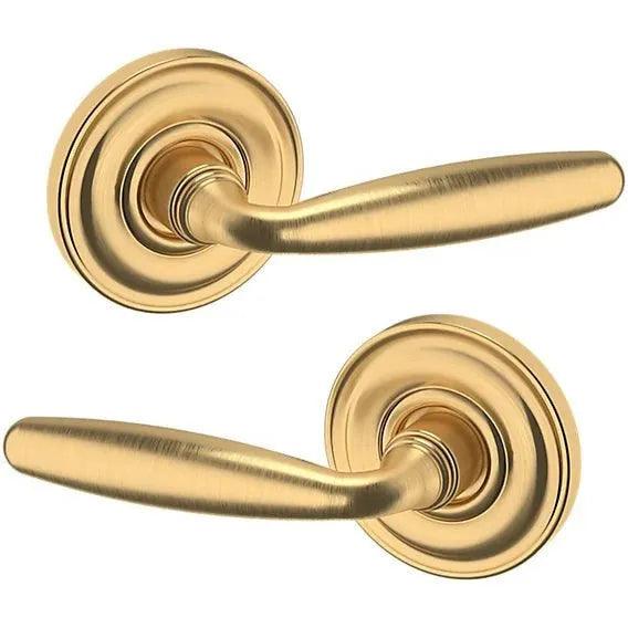 Baldwin Estate 5106 Full Dummy Lever with 5048 Rosette in Lifetime Satin Brass finish