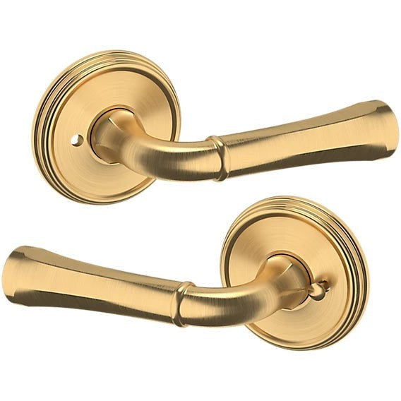 Baldwin Estate 5113 Privacy Lever with 5078 Rosette in Lifetime Satin Brass finish