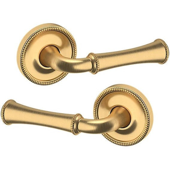 Baldwin Estate 5118 Full Dummy Lever with 5076 Rosette in Lifetime Satin Brass finish