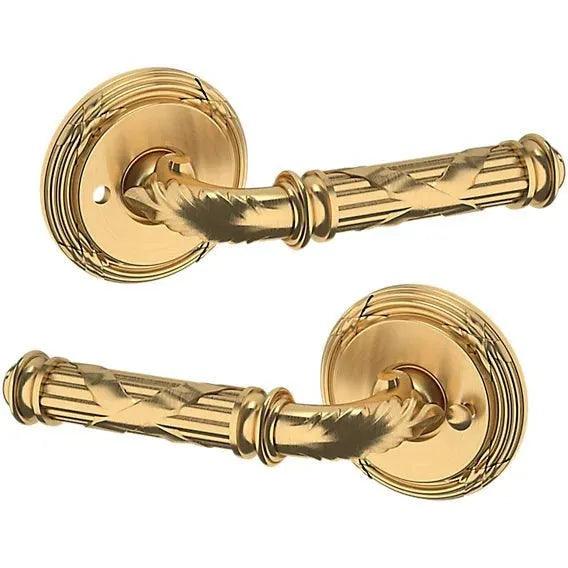 Baldwin Estate 5122 Privacy Lever with 5022 Rosette in Lifetime Satin Brass finish