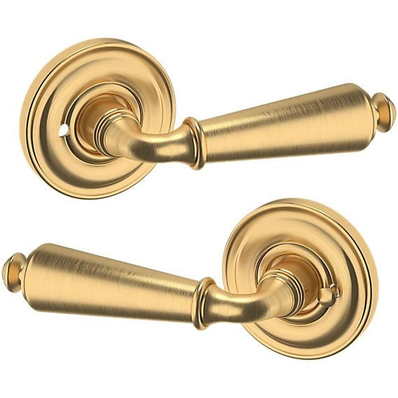 Baldwin Estate 5125 Privacy Lever with 5048 Rosette in Lifetime Satin Brass finish