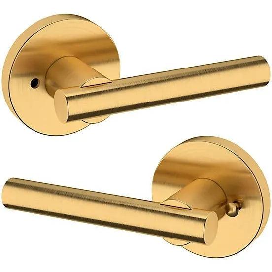 Baldwin Estate 5137 Privacy Lever with 5046 Rosette in Lifetime Satin Brass finish