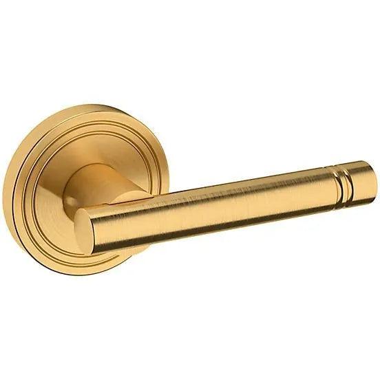 Baldwin Estate 5138 Right Handed Half Dummy Lever with 5047 Rosette in Lifetime Satin Brass finish