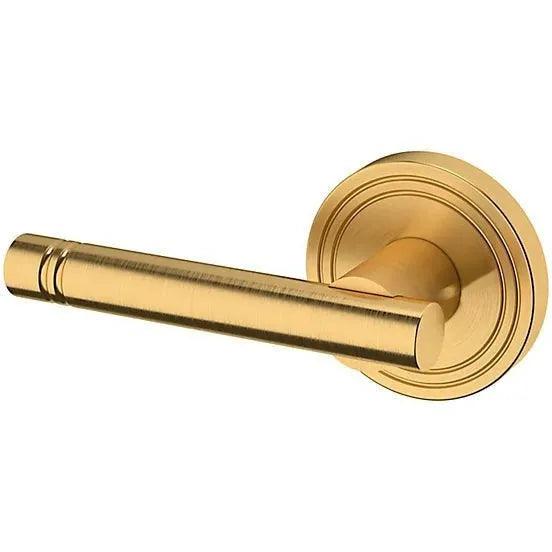Baldwin Estate 5138 Left Handed Half Dummy Lever with 5047 Rosette in Lifetime Satin Brass finish