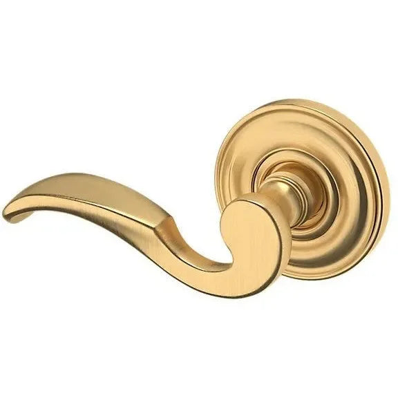 Baldwin Estate 5152 Left Handed Half Dummy Lever with 5017 Rosette in Lifetime Satin Brass finish