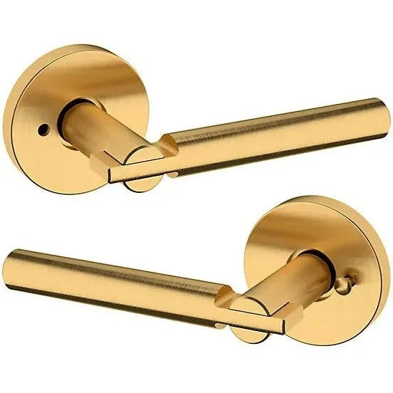 Baldwin Estate 5161 Privacy Lever with 5046 Rosette in Lifetime Satin Brass finish