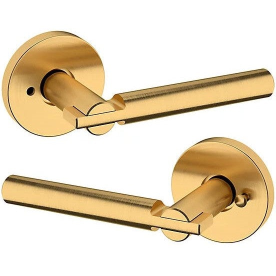 Baldwin Estate 5161 Privacy Lever with 5046 Rosette in Lifetime Satin Brass finish