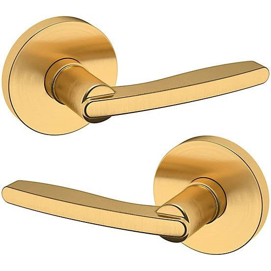 Baldwin Estate 5164 Full Dummy Lever with 5046 Rosette in Lifetime Satin Brass finish