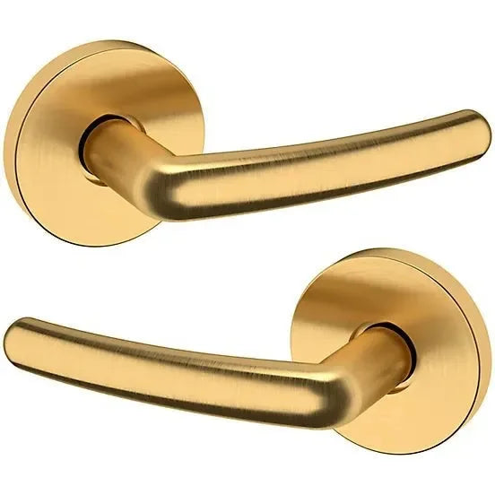Baldwin Estate 5165 Full Dummy Lever with 5046 Rosette in Lifetime Satin Brass finish