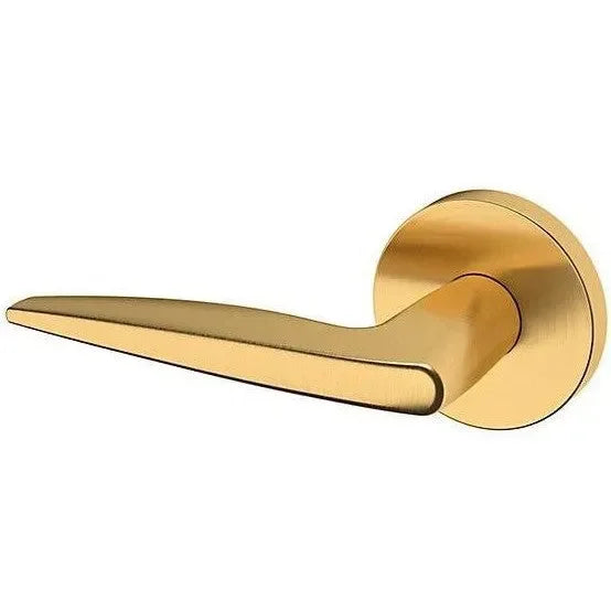 Baldwin Estate 5166 Left Handed Half Dummy Lever with 5046 Rosette in Lifetime Satin Brass finish