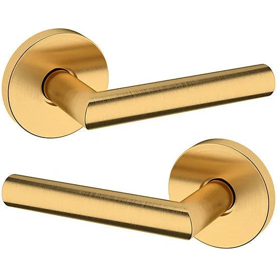 Baldwin Estate 5173 Full Dummy Lever with 5046 Rosette in Lifetime Satin Brass finish
