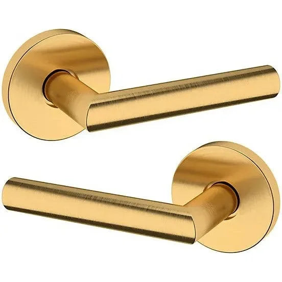 Baldwin Estate 5173 Full Dummy Lever with 5046 Rosette in Lifetime Satin Brass finish
