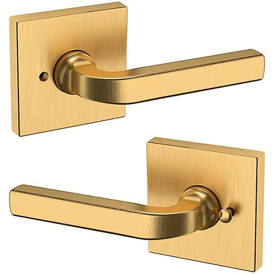 Baldwin Estate 5190 Privacy Lever with R017 Rosette in Lifetime Satin Brass finish