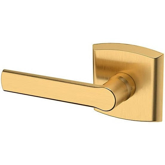 Baldwin Estate 5485V Left Handed Half Dummy Lever with R026 Rosette in Lifetime Satin Brass finish