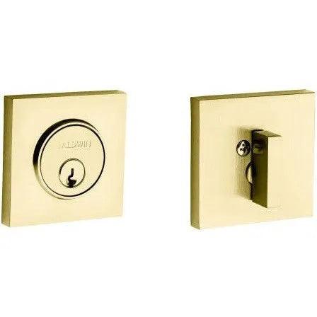 Baldwin Estate 8220 Contemporary Square Deadbolt in Lifetime Satin Brass finish