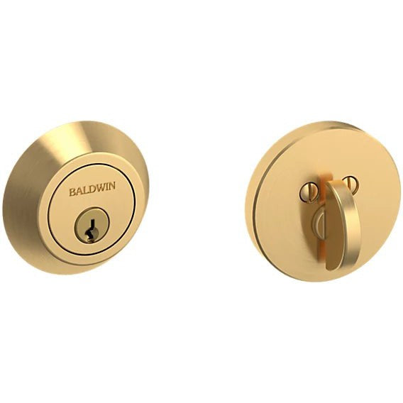 Baldwin Estate 8241 Contemporary Deadbolt in Lifetime Satin Brass finish