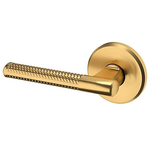 Baldwin Estate L015 Left Handed Half Dummy Lever with R016 Rosette in Lifetime Satin Brass finish