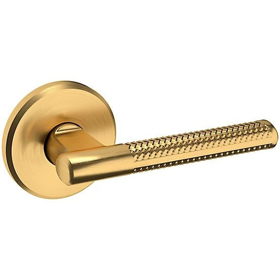 Baldwin Estate L015 Right Handed Half Dummy Lever with R016 Rosette in Lifetime Satin Brass finish