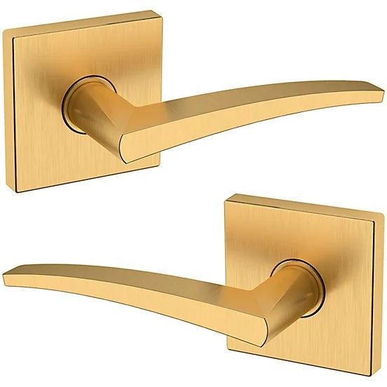 Baldwin Estate L022 Passage Lever with R017 Rosette in Lifetime Satin Brass finish