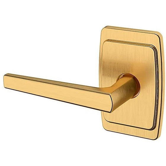 Baldwin Estate L024 Left Handed Half Dummy Lever with R046 Rosette in Lifetime Satin Brass finish