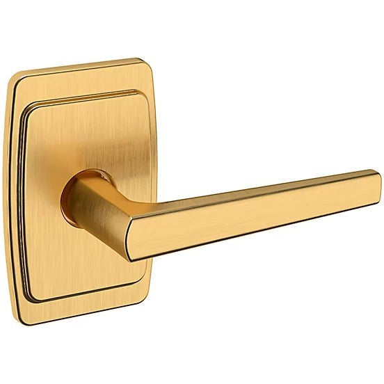 Baldwin Estate L024 Right Handed Half Dummy Lever with R046 Rosette in Lifetime Satin Brass finish